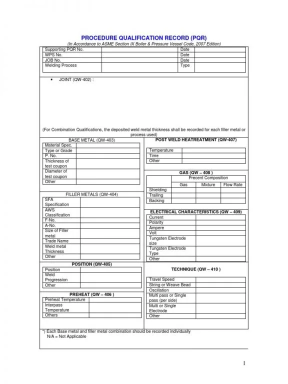 مشخصات دستورالعمل WPS