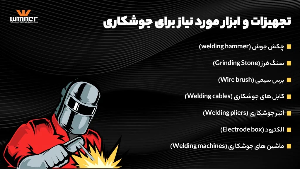 ابزار و تجهیزات ضروری جوشکاری