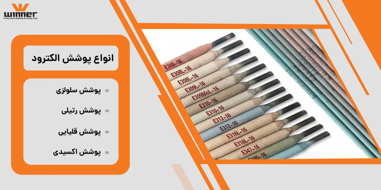 انواع پوشش الکترود
